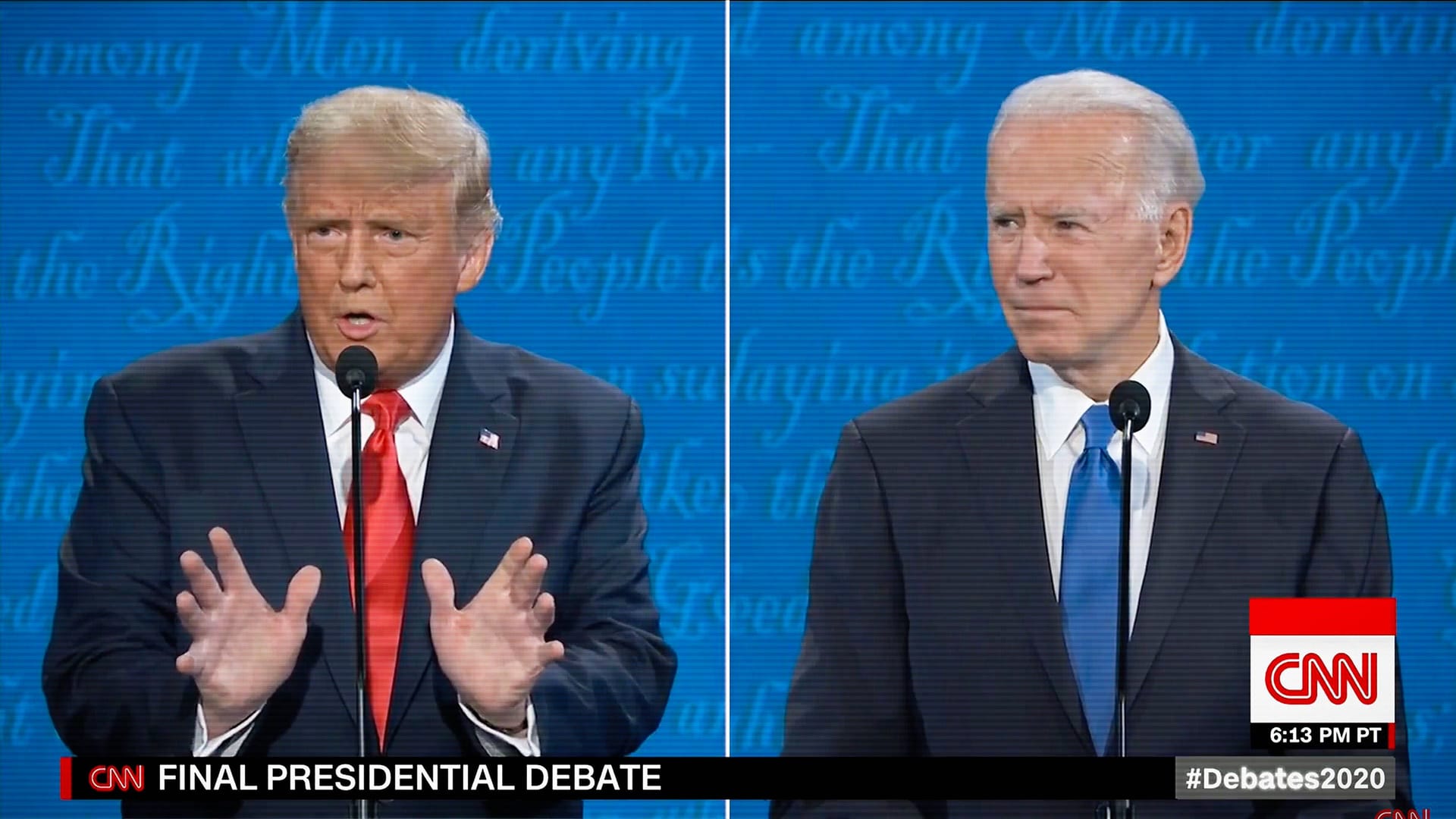 "Das ist Korruption": Donald Trump warf Joe Biden schon im TV-Duell 2020 die Geschäftspraktiken seines Sohnes Hunter vor (Archivbild).