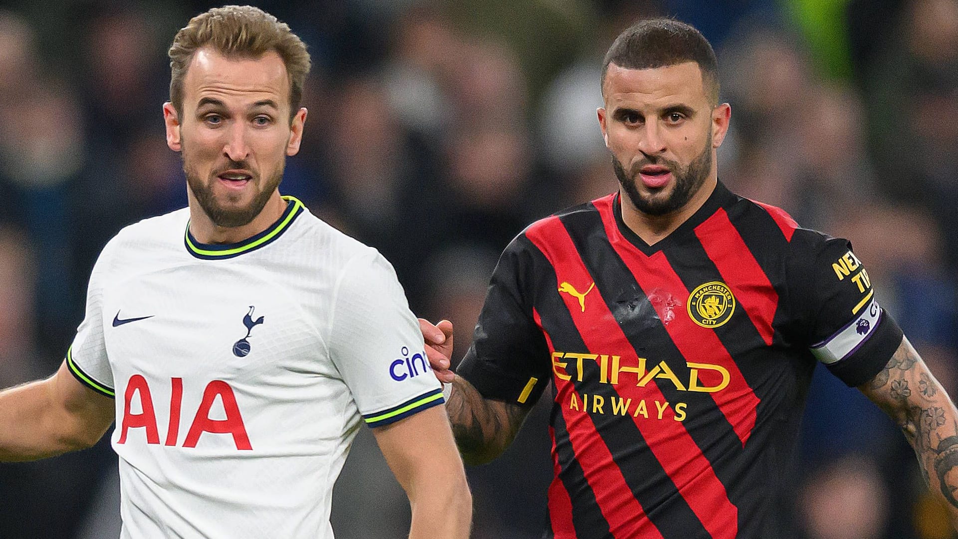 Harry Kane (l.) und Kyle Walker: Die beiden englischen Nationalspieler spielten schon jahrelang bei Tottenham Hotspur zusammen.