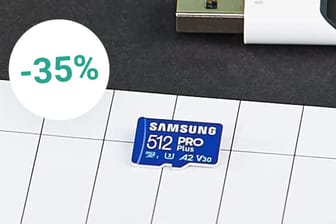 Jetzt bei Amazon im Angebot: Die reduzierte MicroSD-Karte von Samsung bietet 512 Gigabyte Speicherplatz.