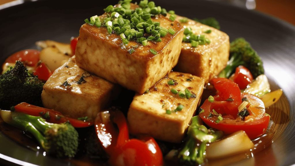 Gebratener Tofu mit Gemüse: Mit den passenden Gewürzen zaubern Sie ein schmackhaftes Gericht.