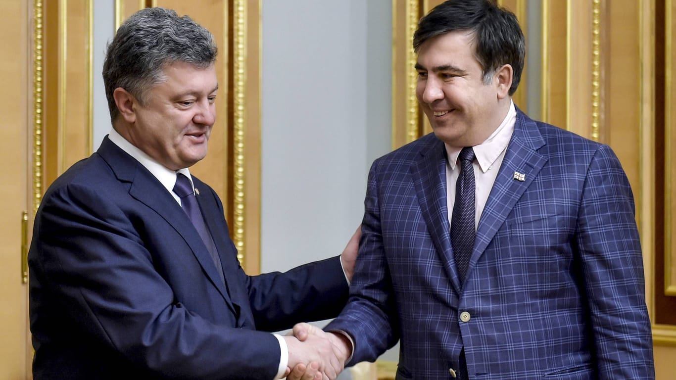 Petro Poroschenko und Saakaschwili im Jahr 2015: Sie zerstritten sich.