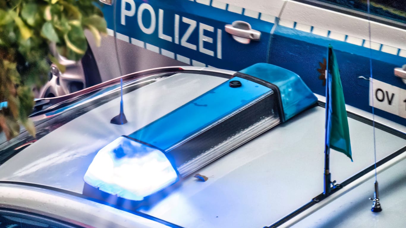 Ein Polizeiwagen mit Blaulicht (Symbolbild): Bei einer Kneipenschlägerei am Bodensee wurde ein Mann schwer verletzt.