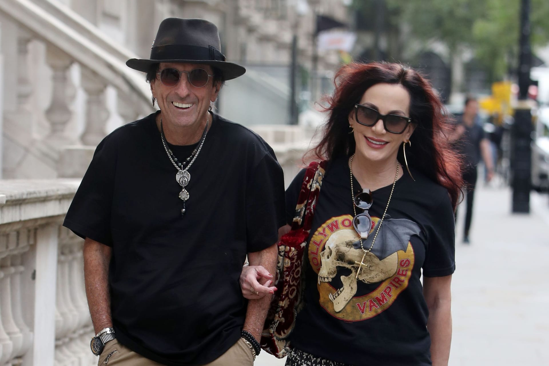 Alice Cooper mit seiner Frau Sheryl Goddard im Juli 2023 in London.