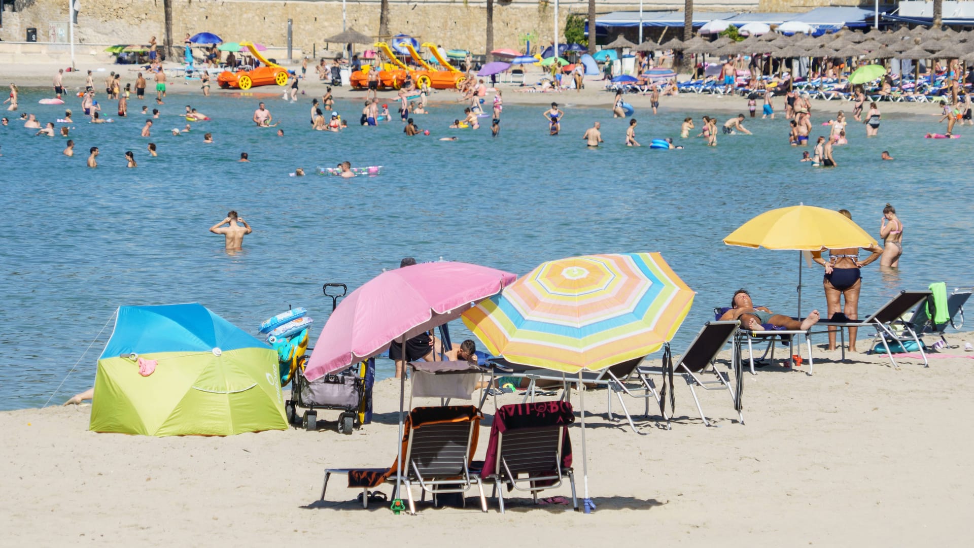 Achtung Quallen: Mitten in der Hauptsaison verunsichern Warnschilder Touristen auf der Urlaubsinsel.