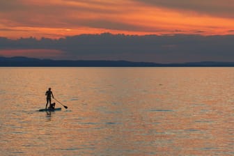 Stand-up-Paddler am Bodensee (Symbolbild): Ein 24-Jähriger ist verschwunden.
