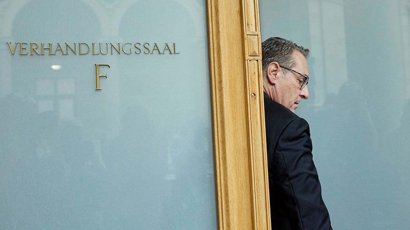 Der ehemalige FPÖ-Chef Heinz-Christian Strache bei einem Gerichtstermin im Juli: Er wurde von Korruptionsvorwürfen freigesprochen.