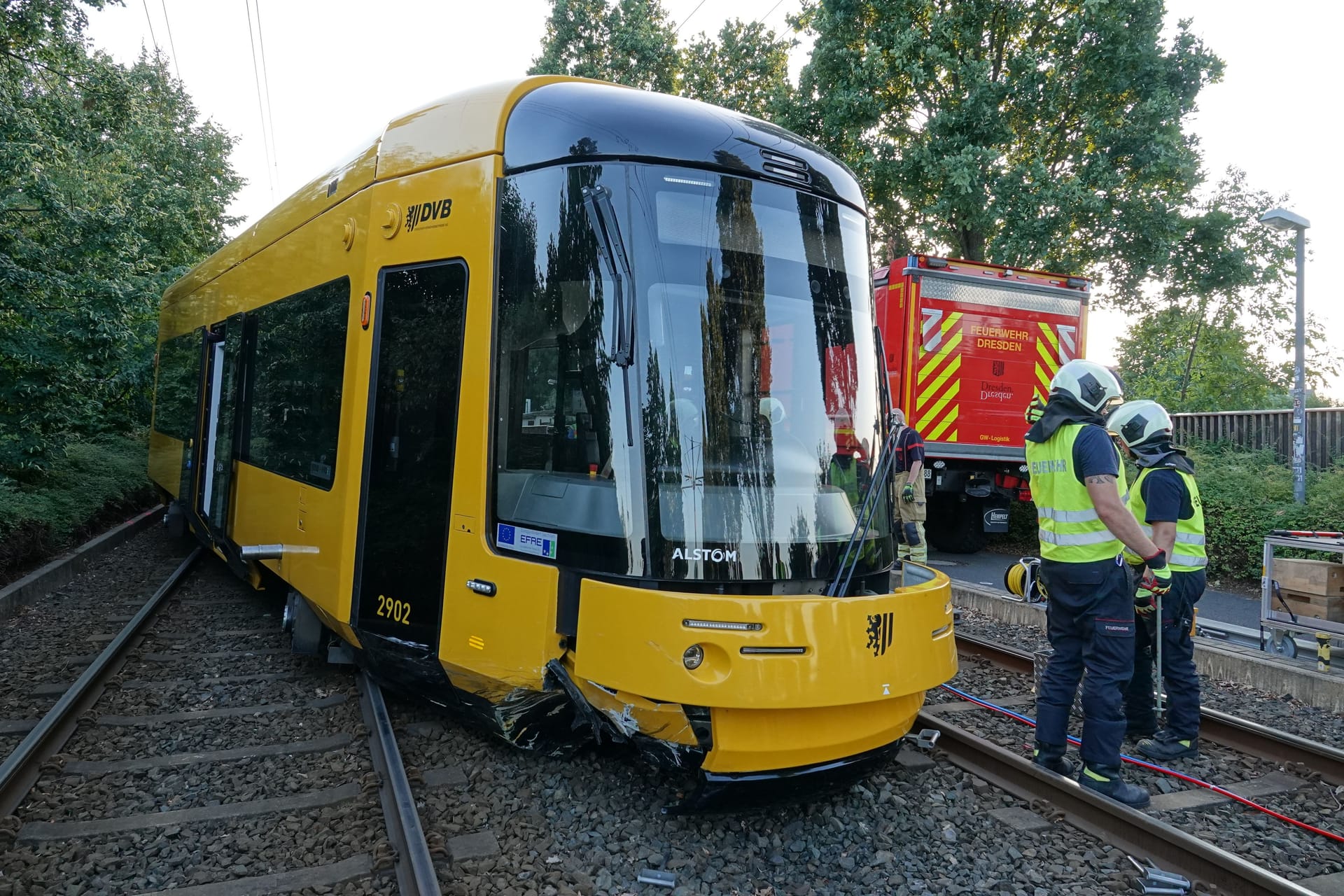 Das neue Straßenbahnmodell vom Typ NGT DX DD: Die Bahn ist erst seit wenigen Wochen in Betrieb.