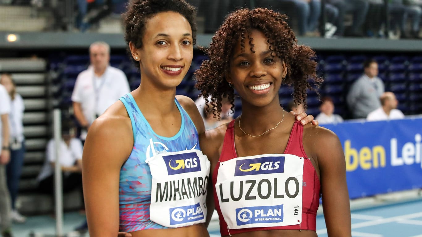 Luzolo (r.) und Mihambo im Jahr 2020: Die Weltmeisterin ist nicht in Budapest dabei.