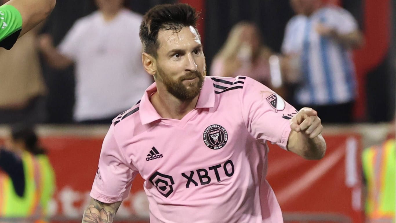 Er jubelt weiter: Lionel Messi feiert sein Tor beim MLS-Debüt gegen die New York Red Bulls.