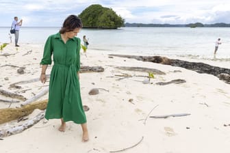 Annalena Baerbock am Strand von Palau: Im Juli 2022 besuchte sie den Pazifikstaat.
