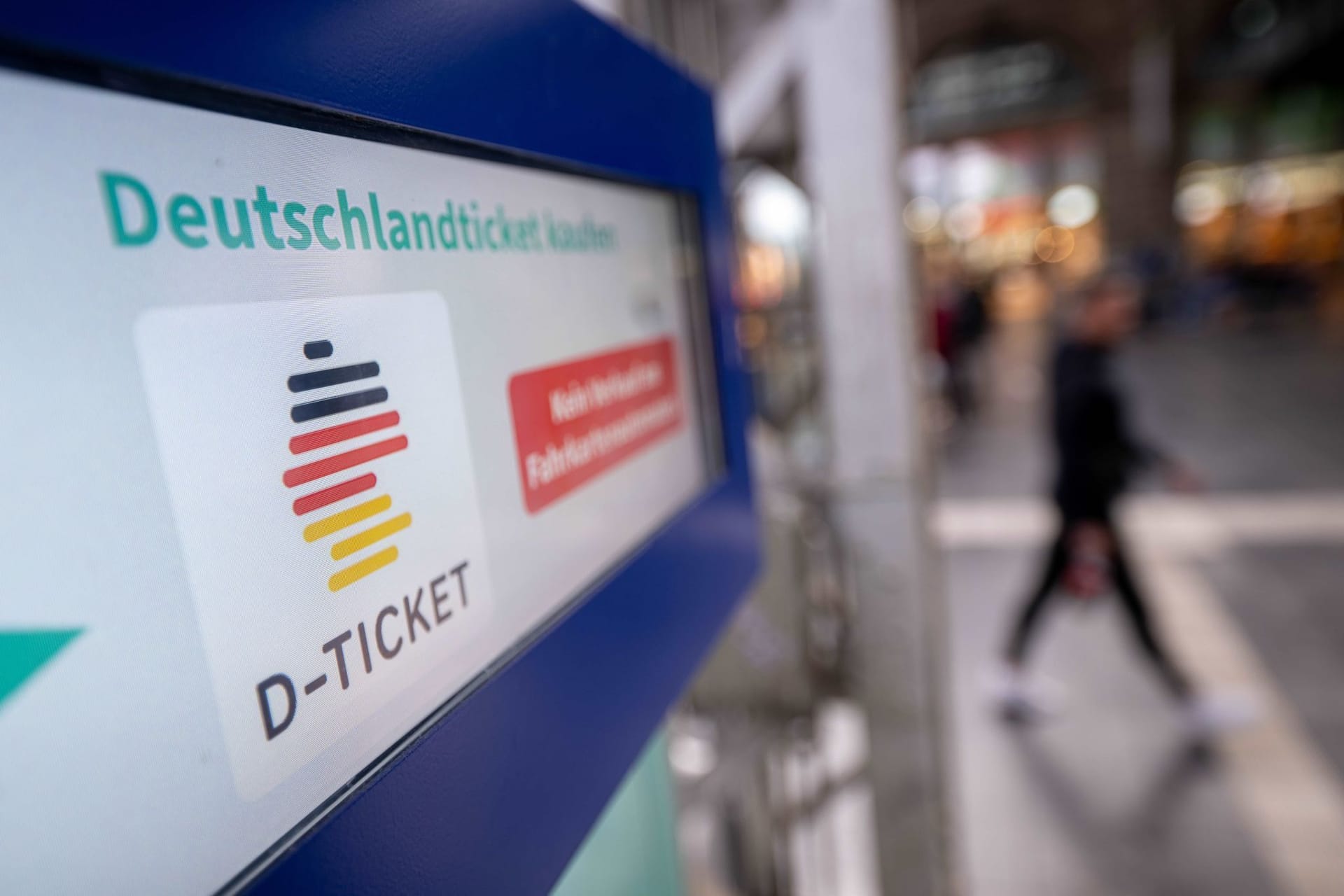 Anzeige mit Hinweis zum Verkauf des Deutschlandtickets