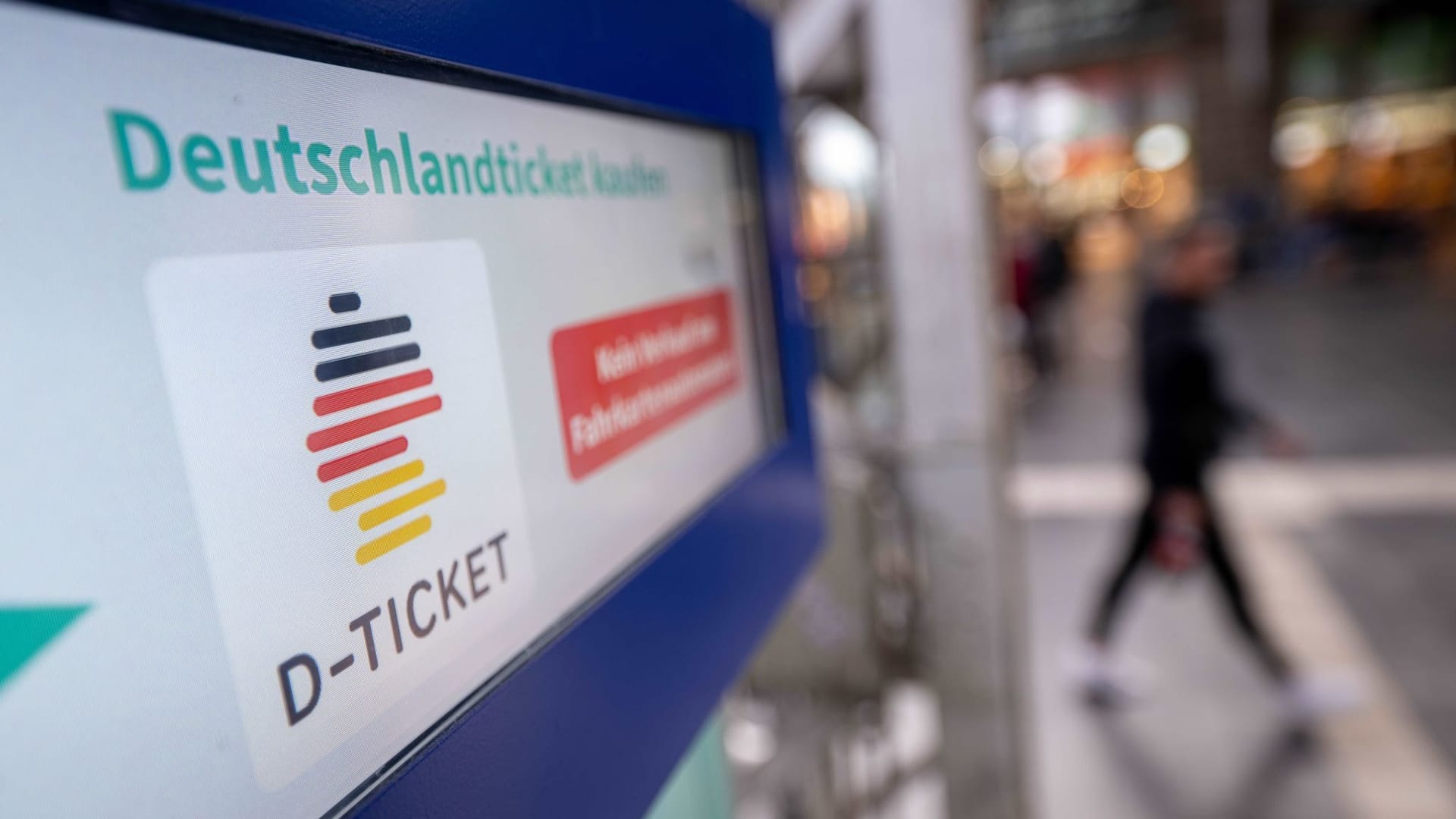 Anzeige mit Hinweis zum Verkauf des Deutschlandtickets