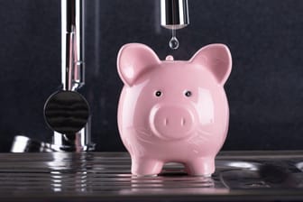 Ein Sparschwein auf einer Küchenzeile (Symbolbild): Die Entnahme von Wasser in Niedersachsen wird im kommenden Jahr teurer.