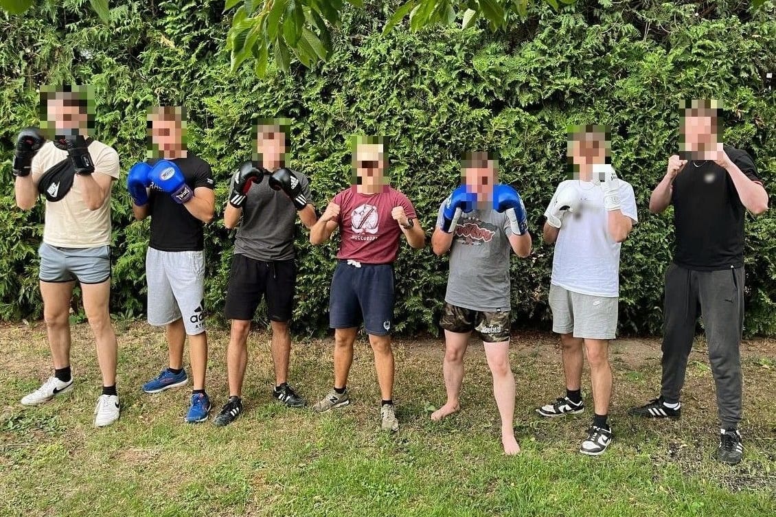 Boxtraining der "Jungen Alternative" in Schleswig-Holstein: Es sollen auch Rechtsextreme aus der Schweiz dabei gewesen sein.