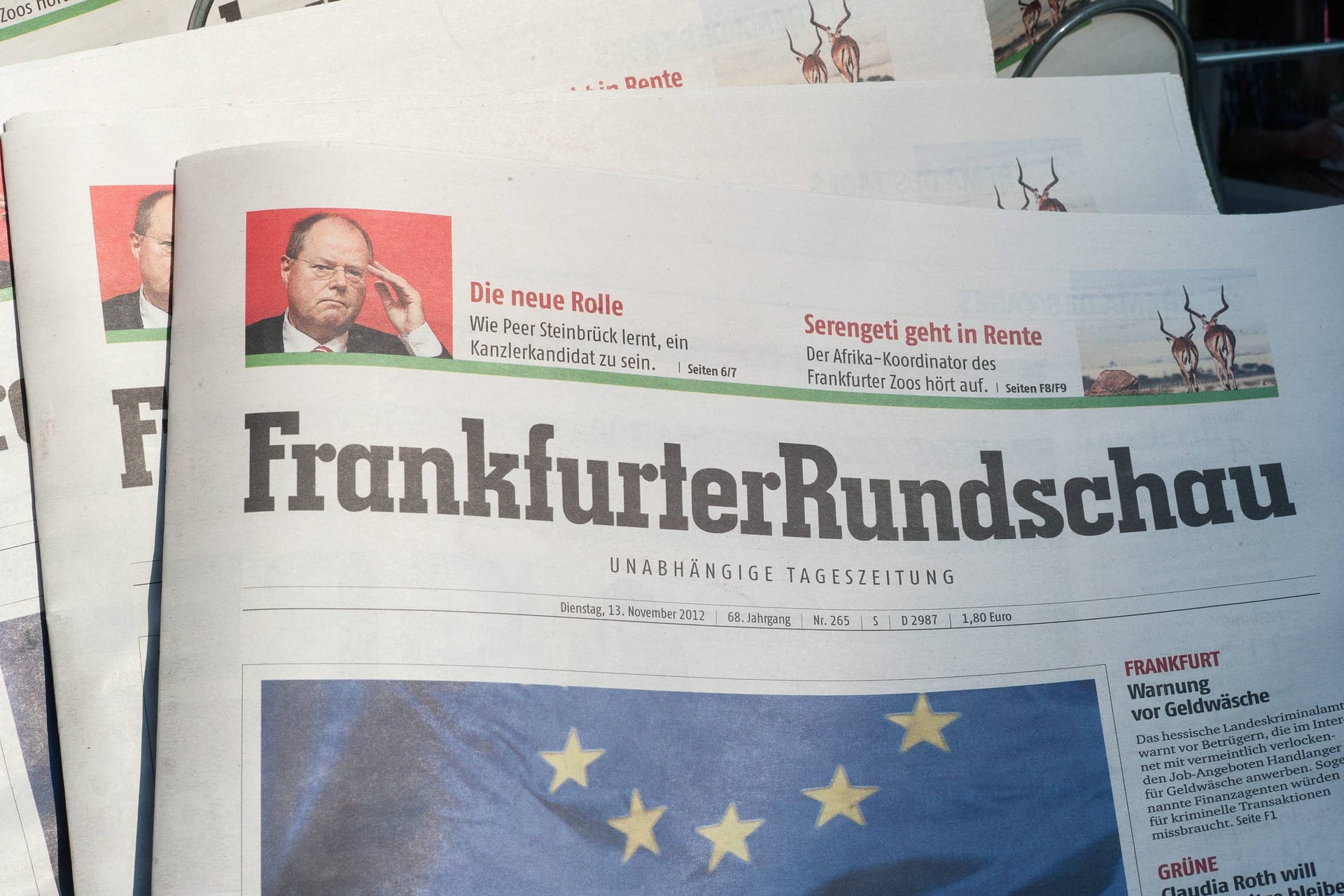 Eine ältere Ausgabe der Frankfurter Rundschau.