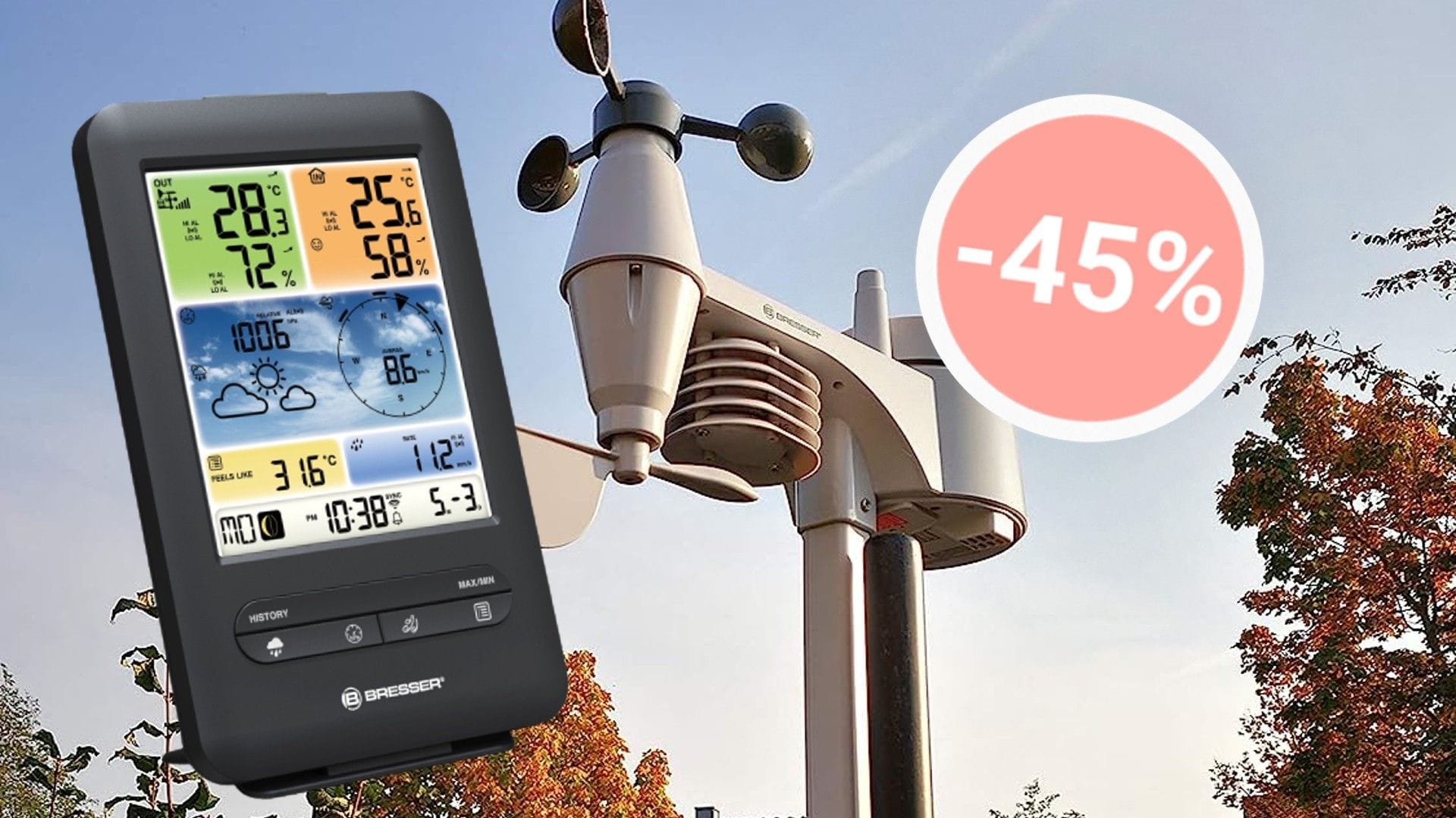 Die vielseitige Wetterstation von Bresser ist bei Aldi mit hohem Rabatt im Angebot.