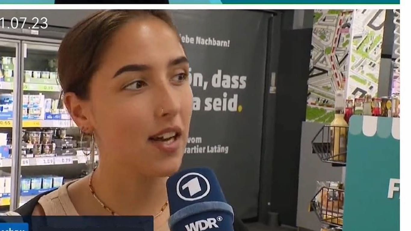Screenshot des umstrittenen ARD-Beitrags: Eine WDR-Mitarbeiterin gab sich darin als Supermarkt-Kundin aus.