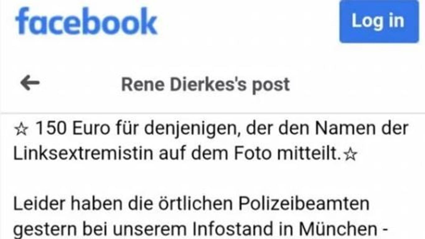 Auf Facebook suchte Rene Dierkes via Foto nach einer Frau. Für Infos zu ihrer Identität wollte der AfD-Politiker bezahlen.