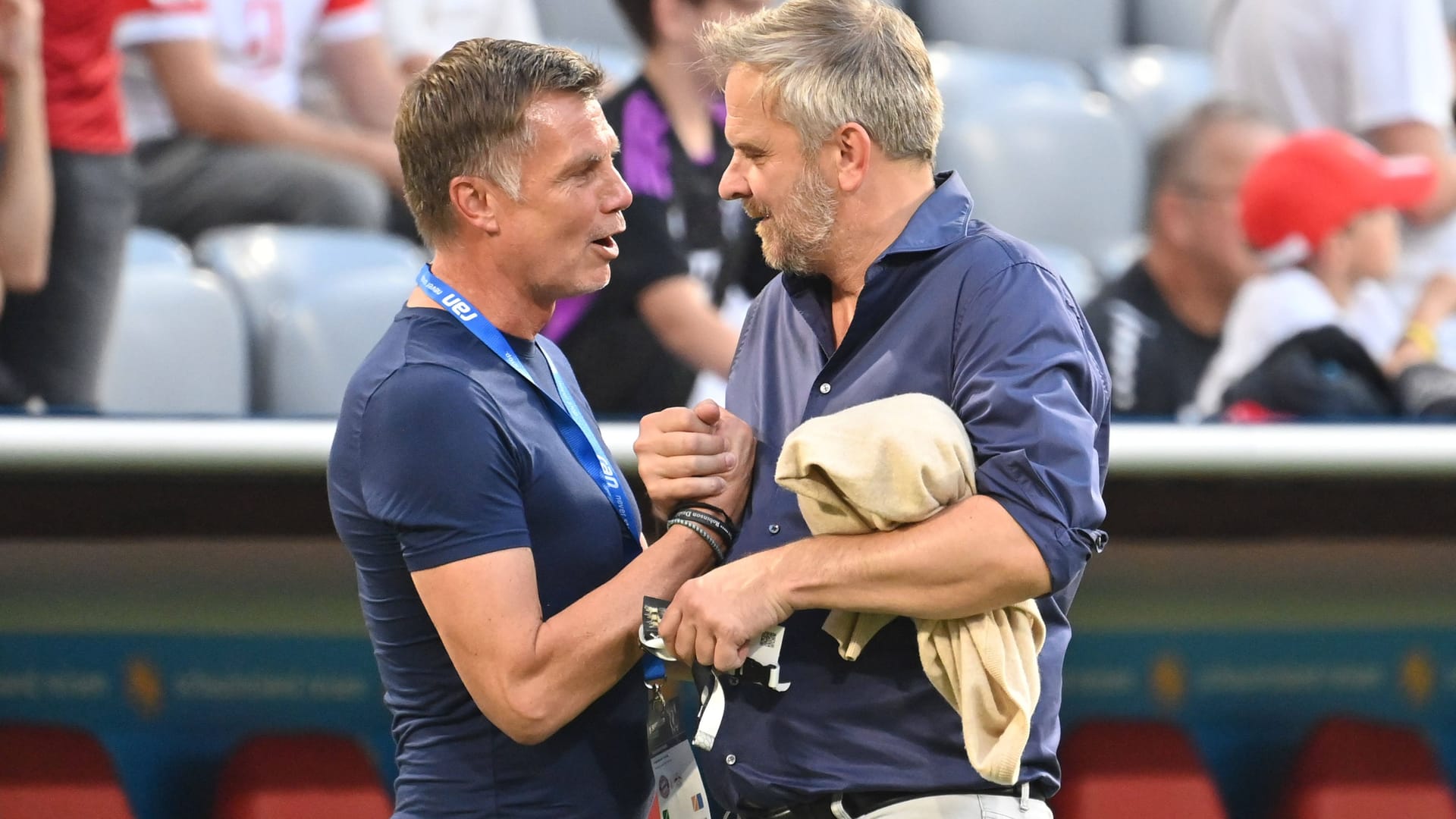 Thomas Helmer (l.) und Dietmar Hamann waren sich einig.