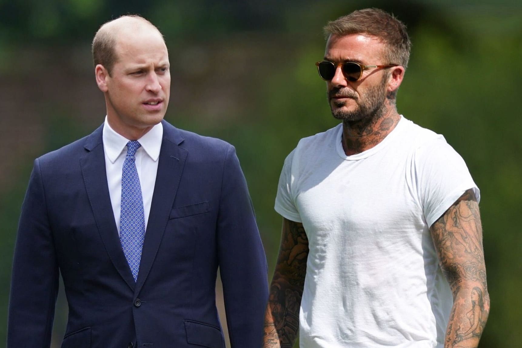 Prinz William und David Beckham: Sie schickten Grußbotschaften an die englische Nationalmannschaft.