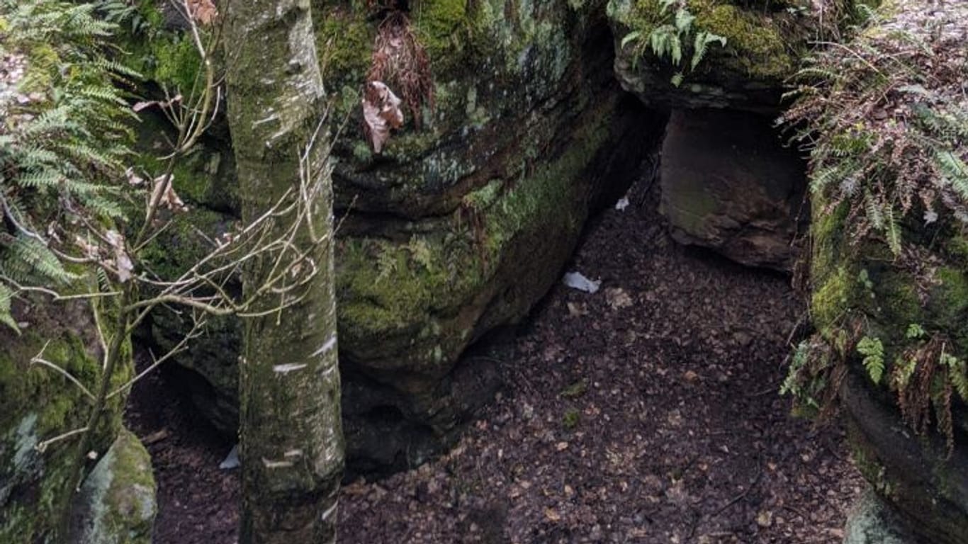 Gerade bei feuchtem Wetter kann ein falscher Schritt im Felsenlabyrinths Langenhennersdorf einen fatalen Sturz bedeuten.