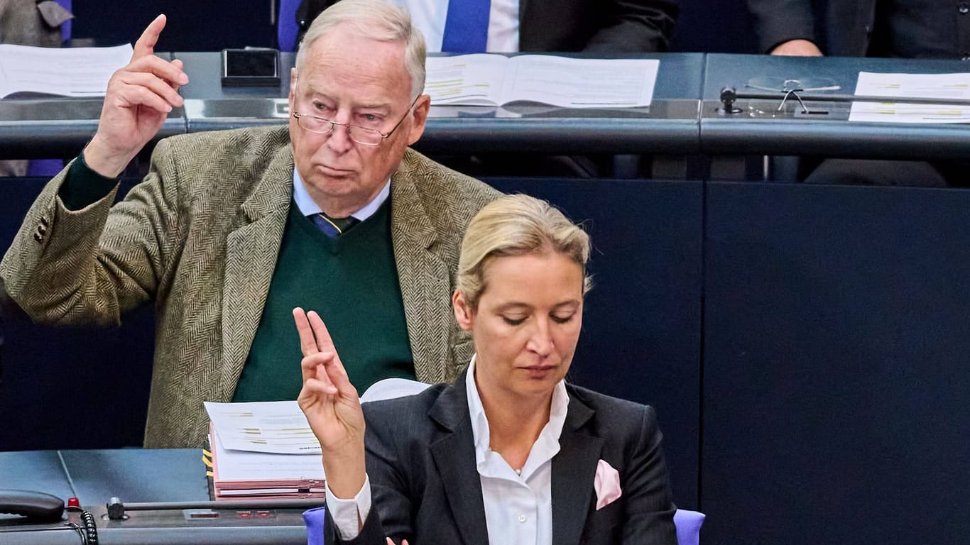 Alle Hände hoch: In der AfD ist man sich vor allem darin einig, gegen andere Parteien Stimmung zu machen. Dass das zieht, müssen sich Union, SPD, FDP, Grüne und Linke auch selbst ankreiden, schreibt Gerhard Spörl.