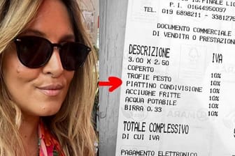Die Journalistin Selvaggia Lucarelli hat eine Rechnung zugespielt bekommen, auf der ein Extrateller berechnet wurde.