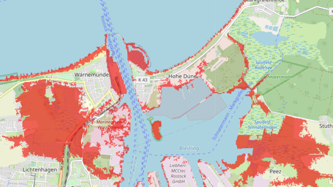 Warnemünde Klimawandel Szenario