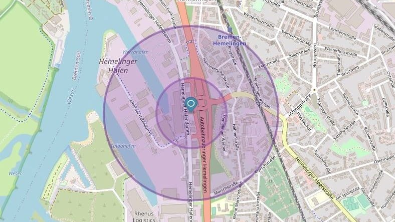 Fundort der Bombe: In einem Radius von 200 Metern müssen Anwohner ihre Häuser verlassen.