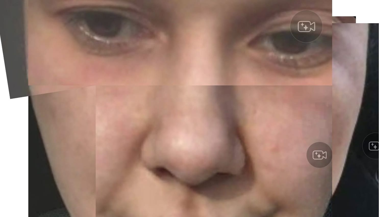 Die Polizei hat das Gesicht der Verdächtigen aus mehreren Bildteilen rekonstruiert. Die Polizei hat das Gesicht der Verdächtigen aus mehreren Bildteilen rekonstruiert.