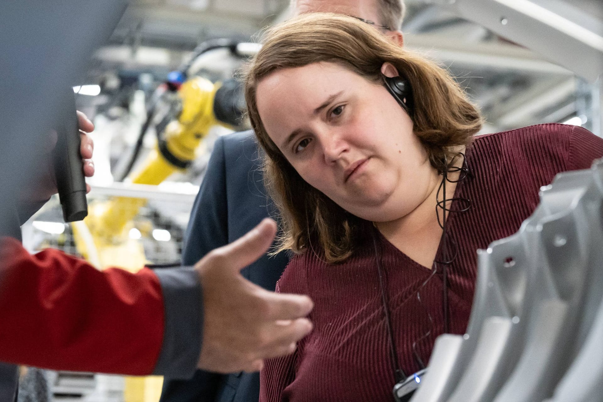 Ricarda Lang, Bundesvorsitzende Bündnis90/Die Grünen besucht ein Volkswagenwerk in Heilbronn (Archivbild).