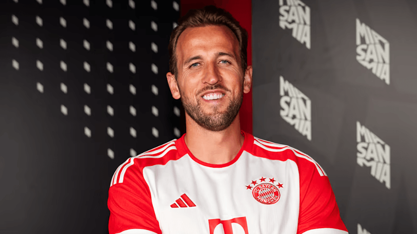 Neues Trikot: Harry Kane spielt künftig für den für den deutschen Rekordmeister. Foto: FC Bayern