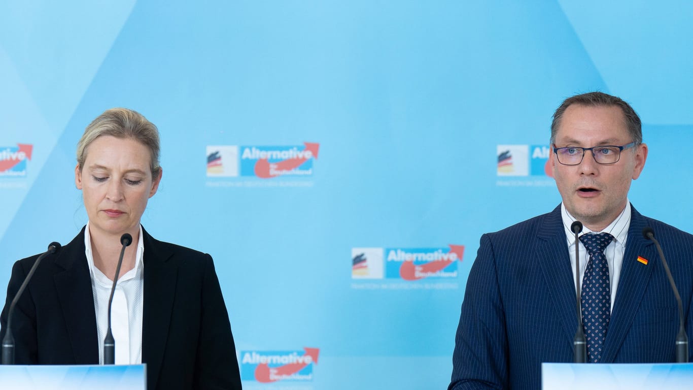 Berlin: AfD-Chefs Weidel (links) und Chrupalla (rechts)