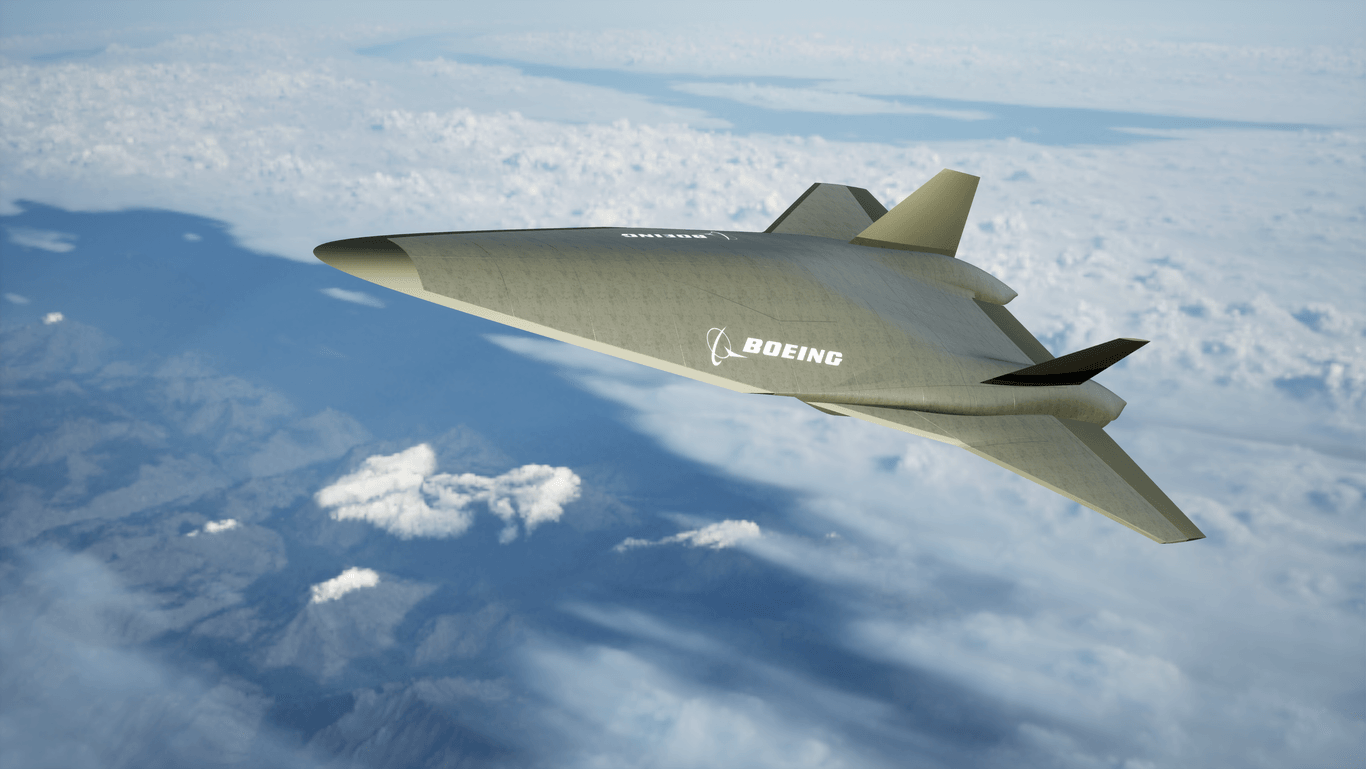 Konzeptdarstellung eines kommerziellen Überschall-Passagierflugzeugs von Boeing