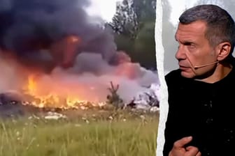 Im russischen Staats-TV wird über den Tod Prigoschins gesprochen