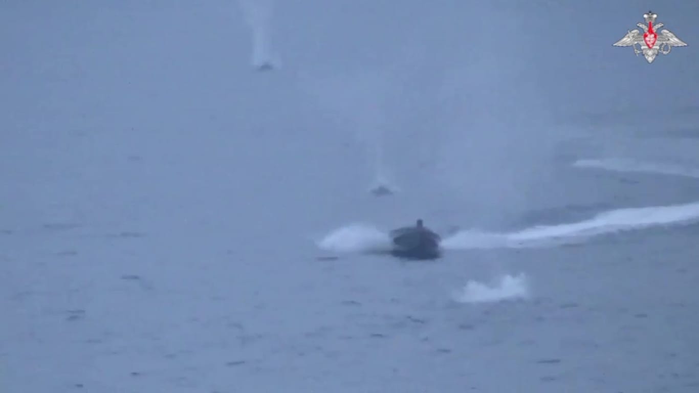 Angriff eines ukrainischen Schnellboots im Schwarzen Meer (Archivbild).