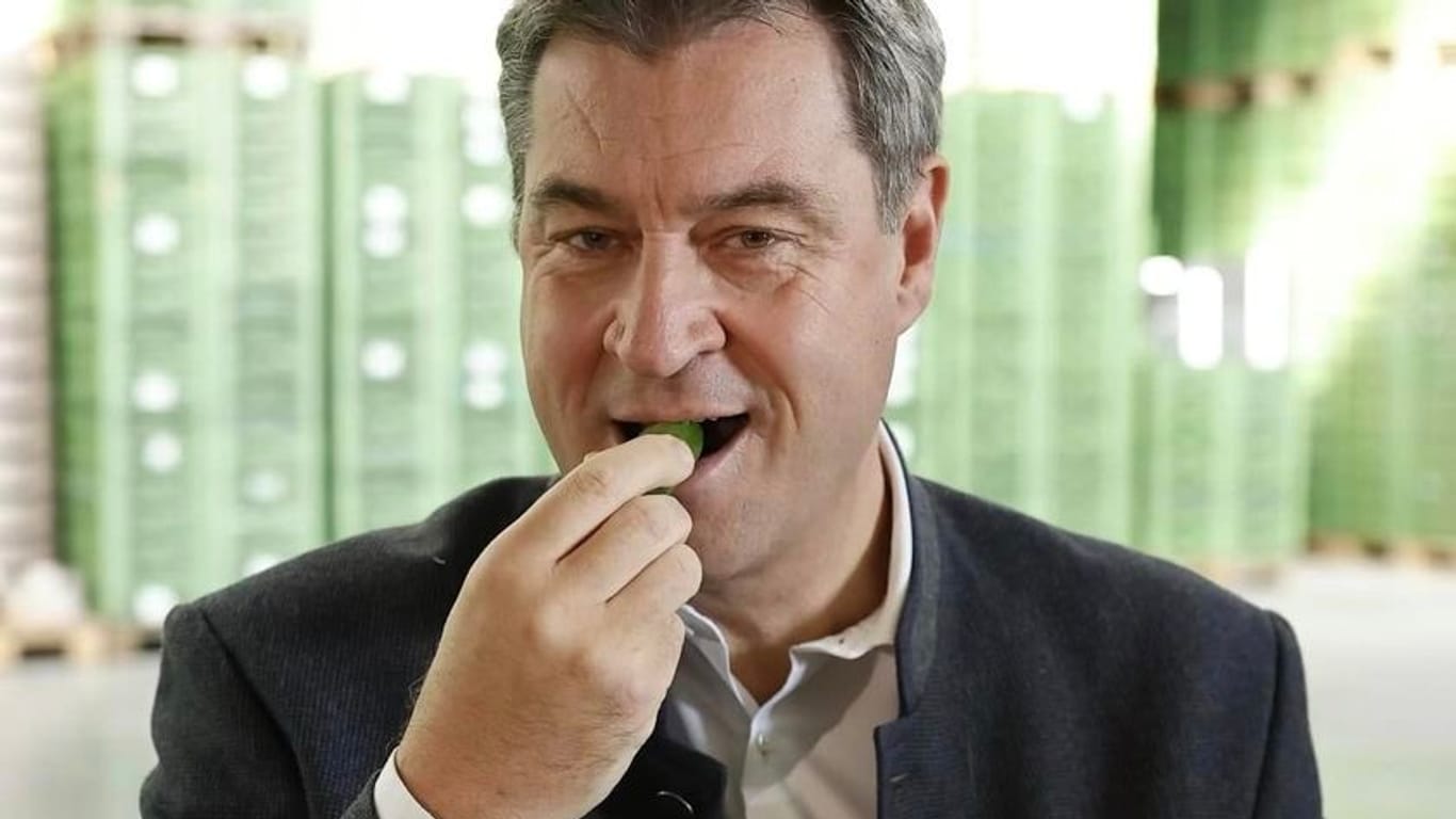Der Ministerpräsident verputzt Gemüse. Und auch sonst isst Markus Söder gerne – wie er im Netz regelmäßig beweist.