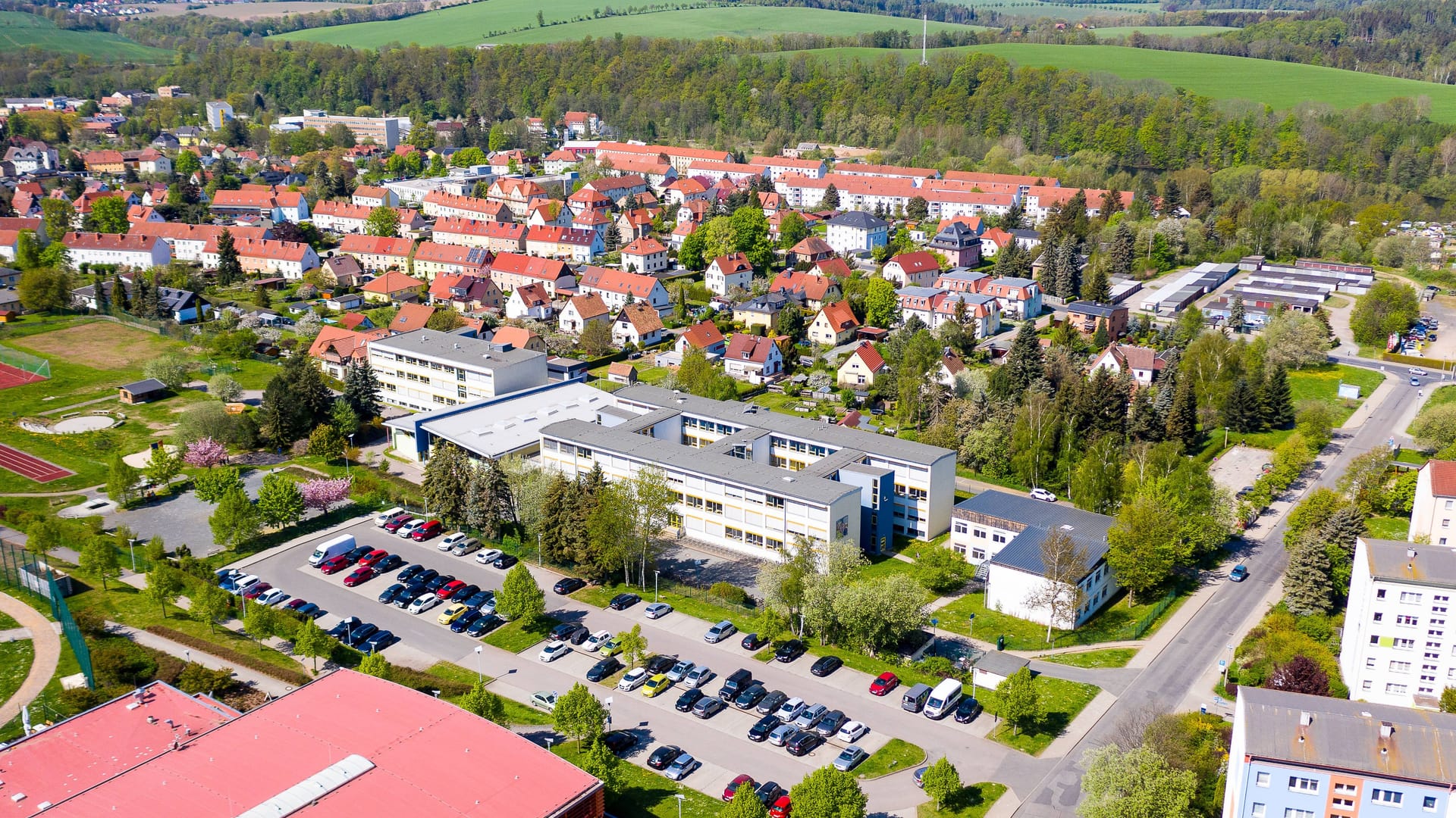 Luftaufnahme von Dippoldiswalde. Luftaufnahme von Dippoldiswalde.