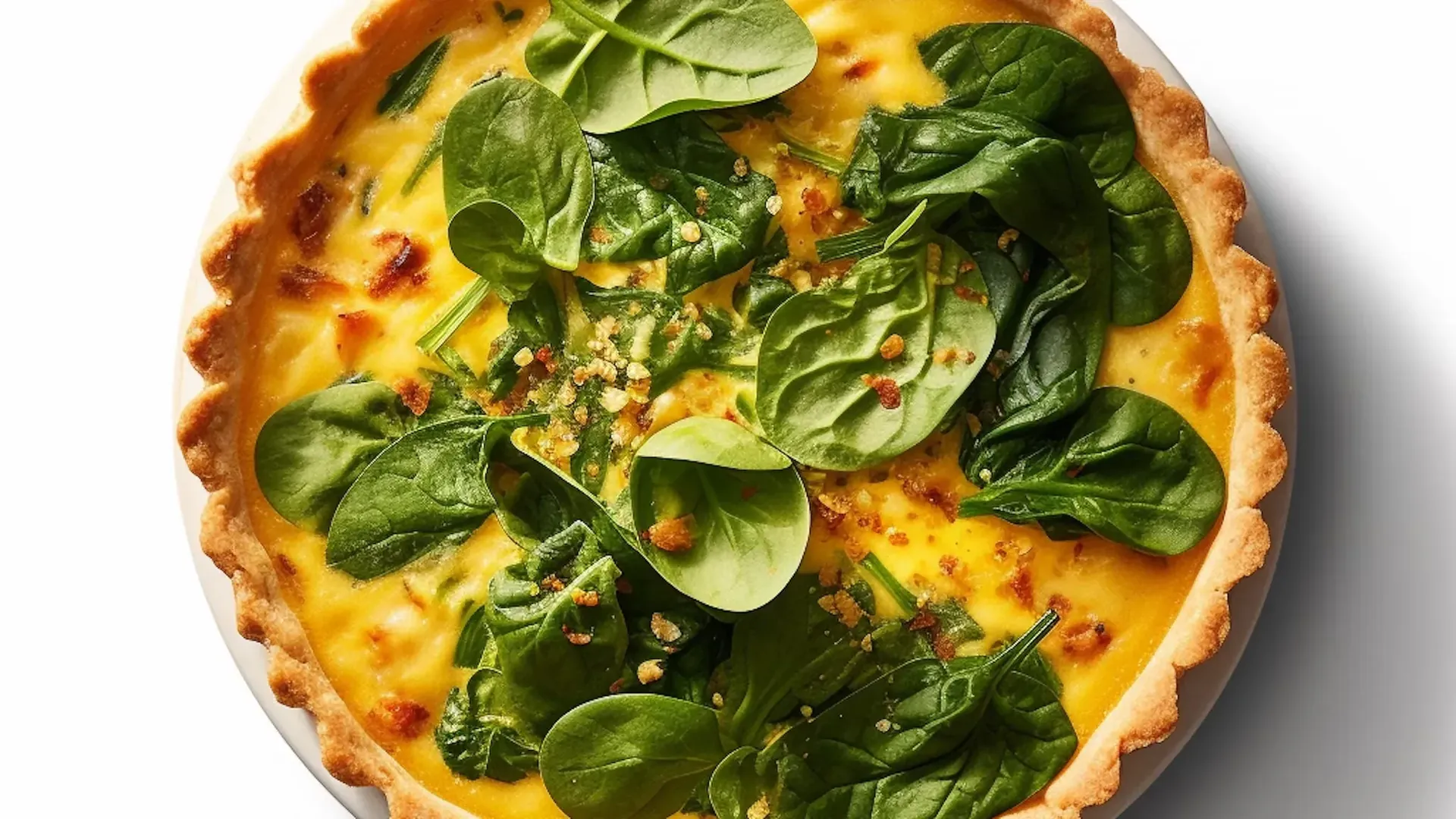 Quiche mit Spinat und veganem Käse