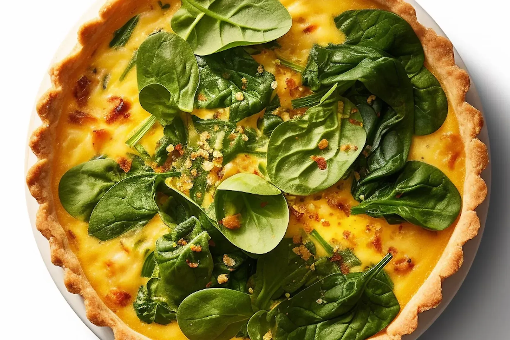 Quiche mit Spinat und veganem Käse