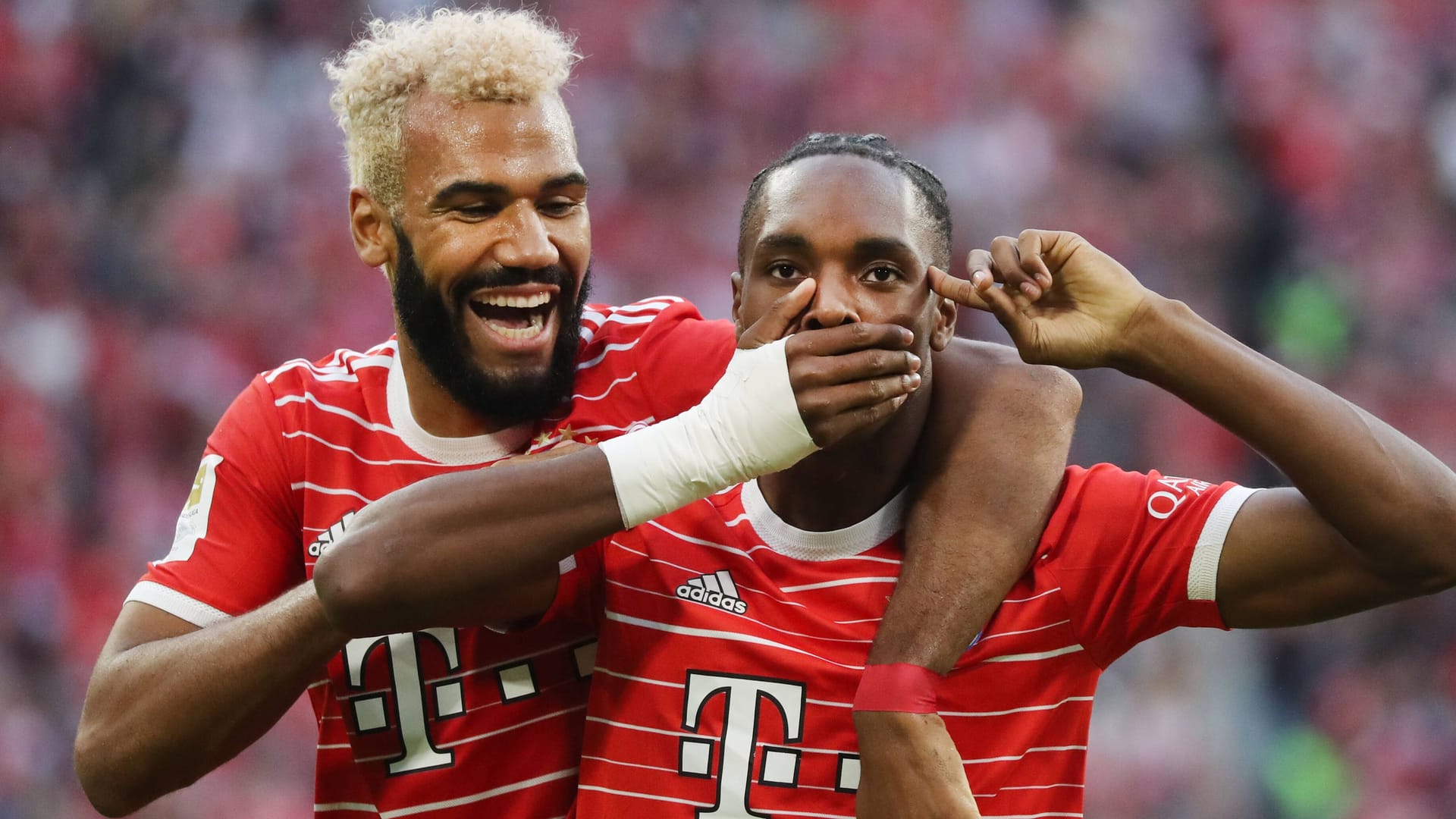 Eric Maxim Choupo-Moting (l.) und Mathys Tel könnten beim FC Bayern wieder wichtiger werden.