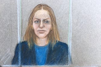 Eine Gerichtszeichnung der verurteilten Lucy Letby: Die 33-Jährige hat in ihrem Job als Kinderkrankenschwester in einer Klinik in Chester zahlreiche Babys getötet.