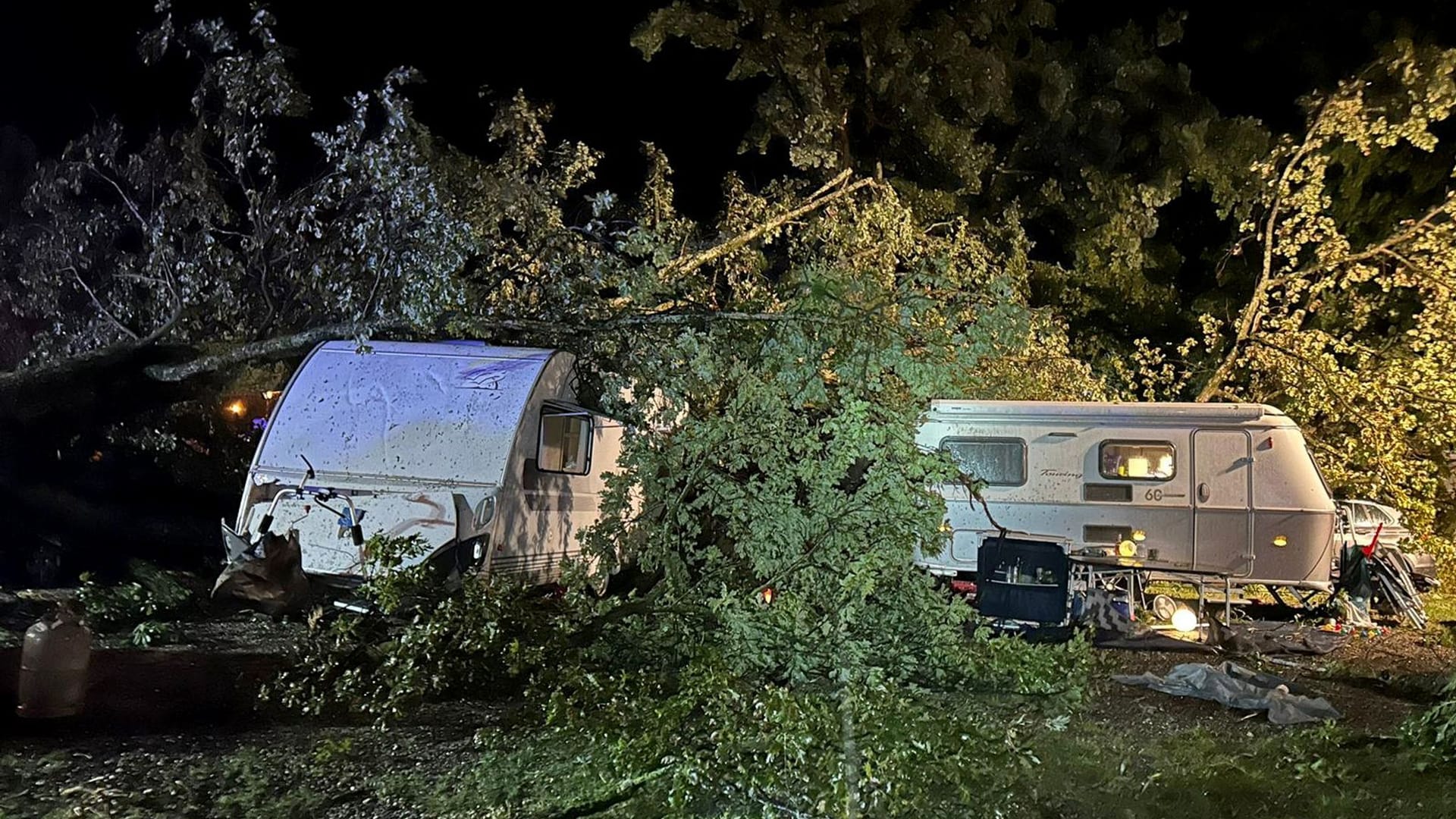 Campingplatz in Lindau am Bodensee: Drei Menschen wurden verletzt, einer davon schwer.