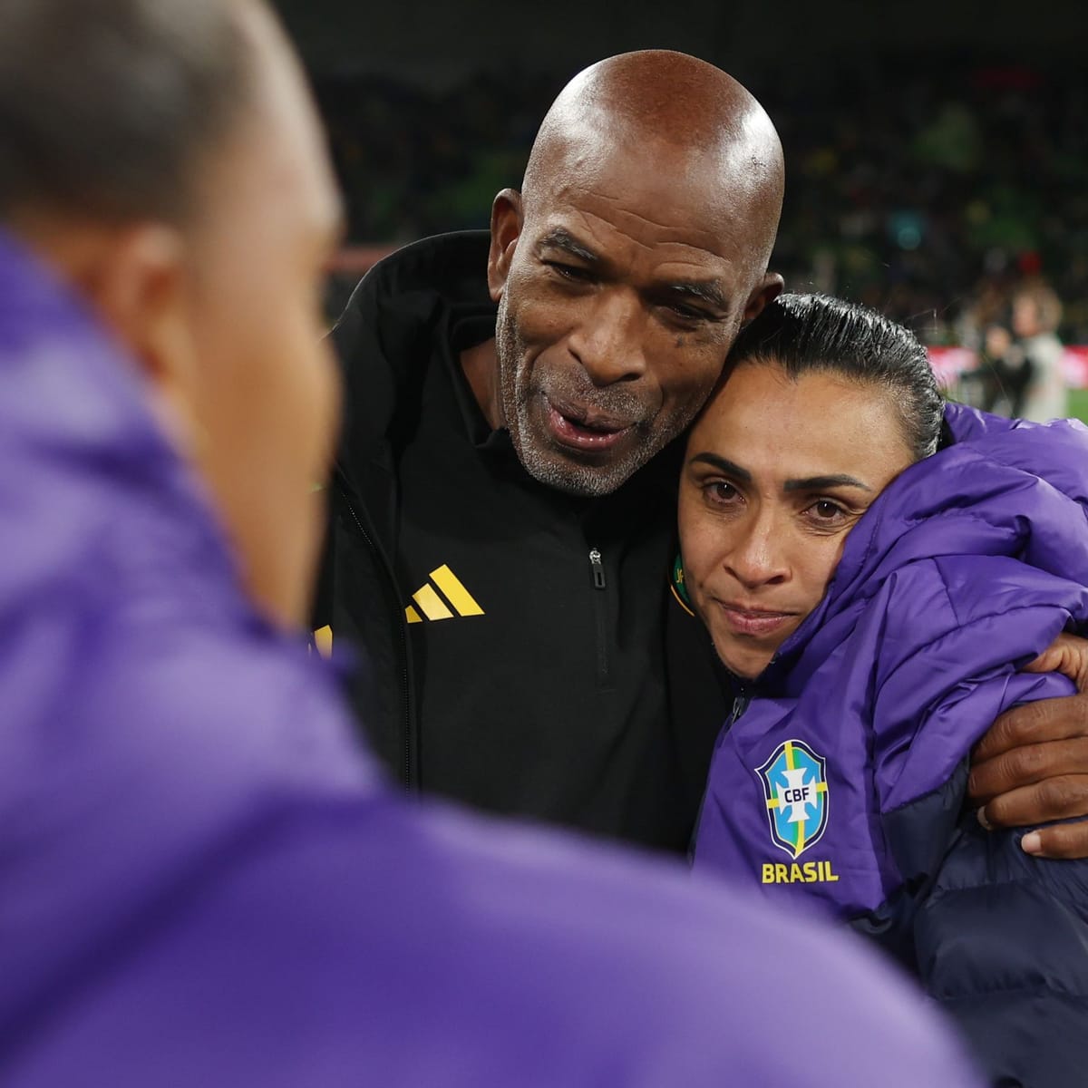 With Brazil's exit, Marta delivers an emotional farewell to the