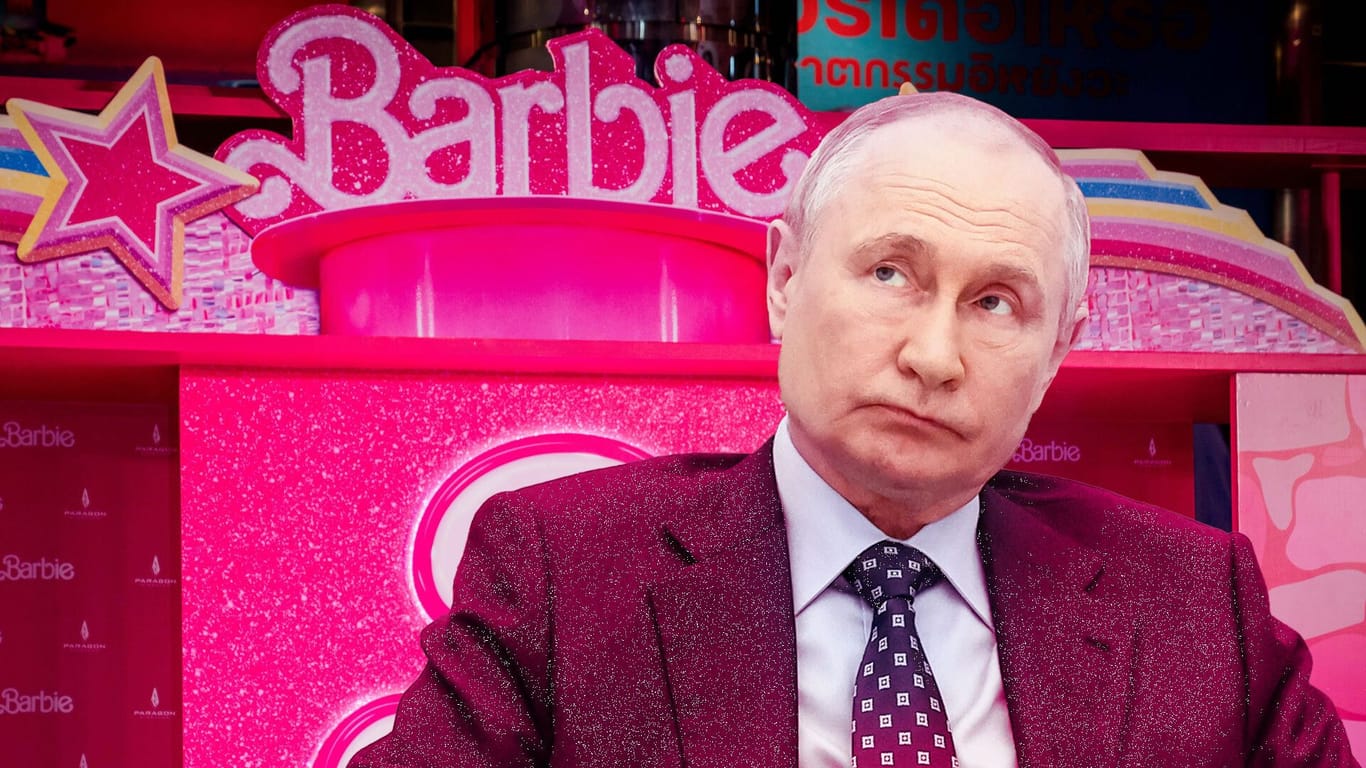Wladimir Putin und Film "Barbie": Auch die Menschen in Russland wollen den Streifen sehen.