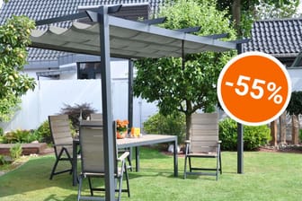 Aldi-Angebot für den Garten: Der Discounter hat eine moderne Pergola von Leco für weniger als 400 Euro im Angebot.