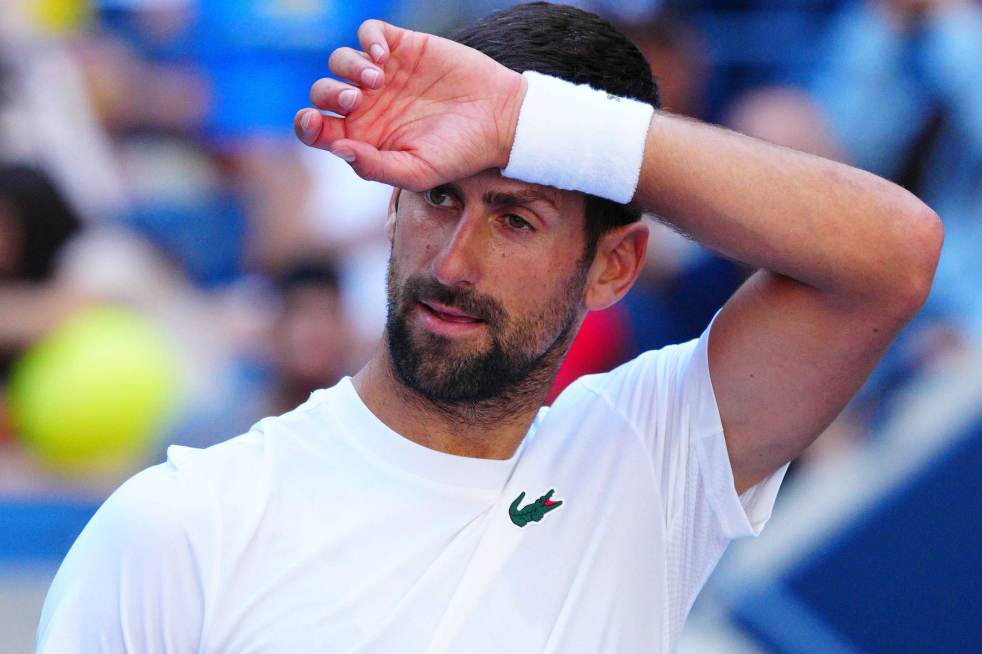 Nachdenklich: Novak Djokovic bei der Vorbereitung auf die US Open in New York.