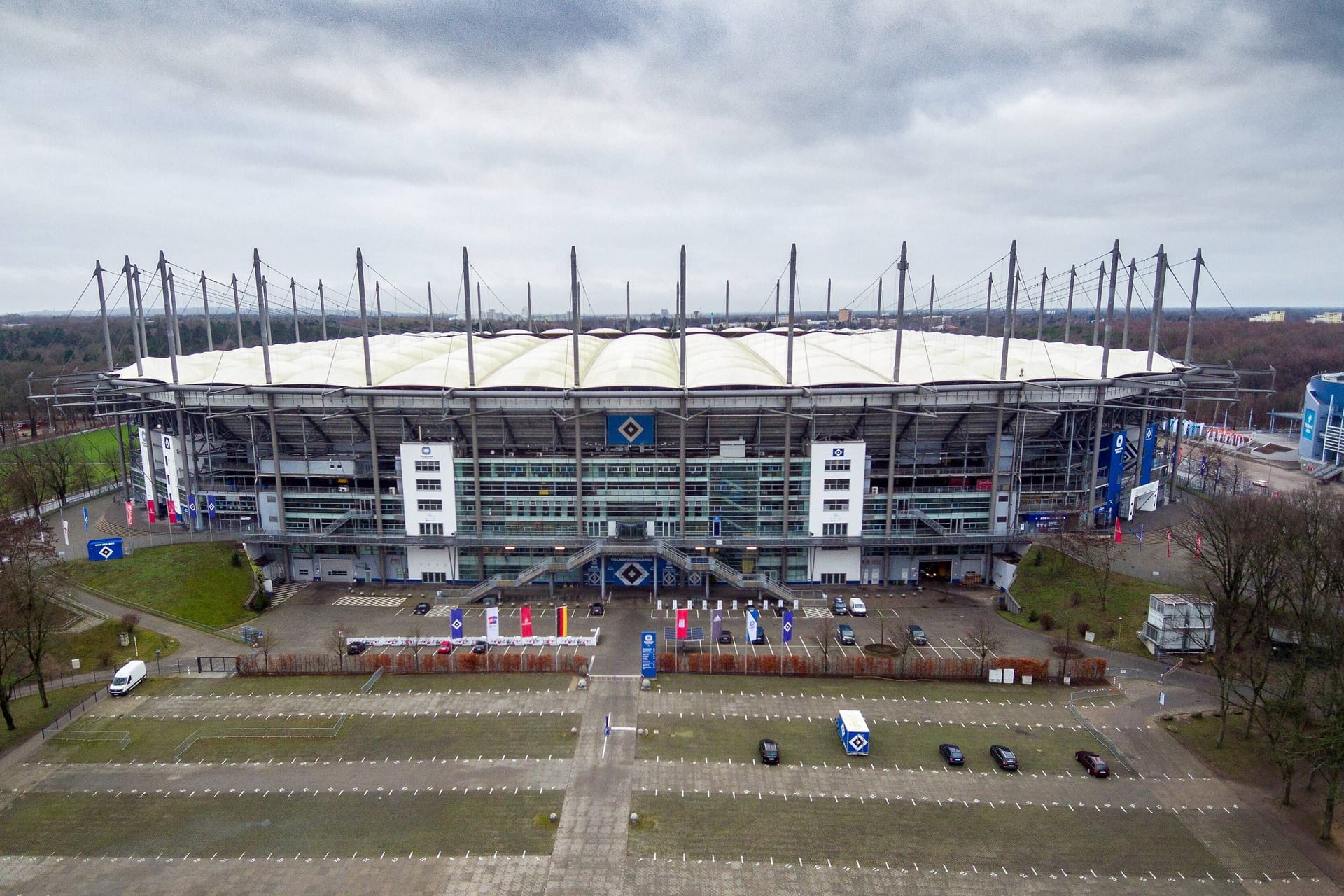 Das Volksparkstadion in Hamburg: Der ukrainische Klub Schachtar Donezk hält hier seine Champions-League-Spiele ab.