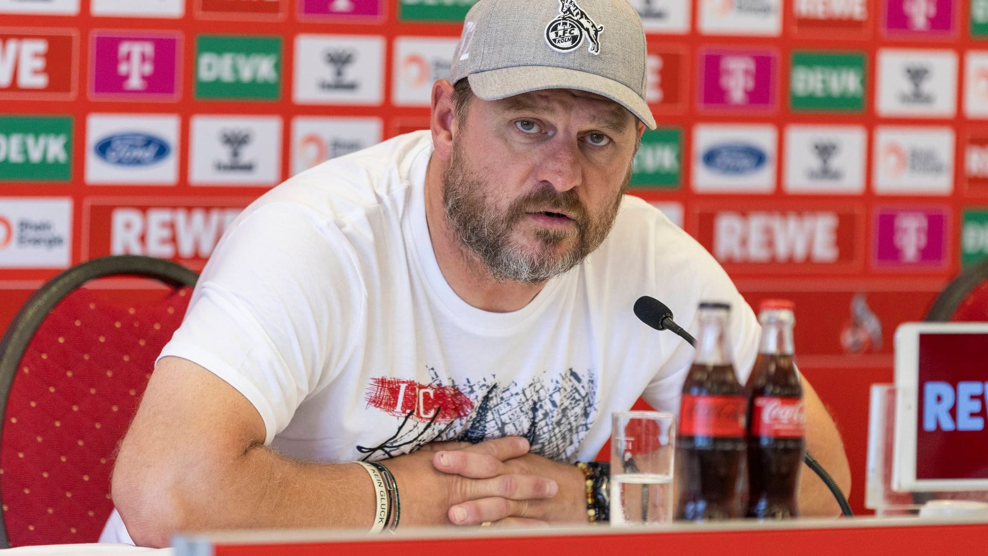 Pressekonferenz des 1. FC Köln: Steffen Baumgart vor dem Spiel gegen Borussia Dortmund.