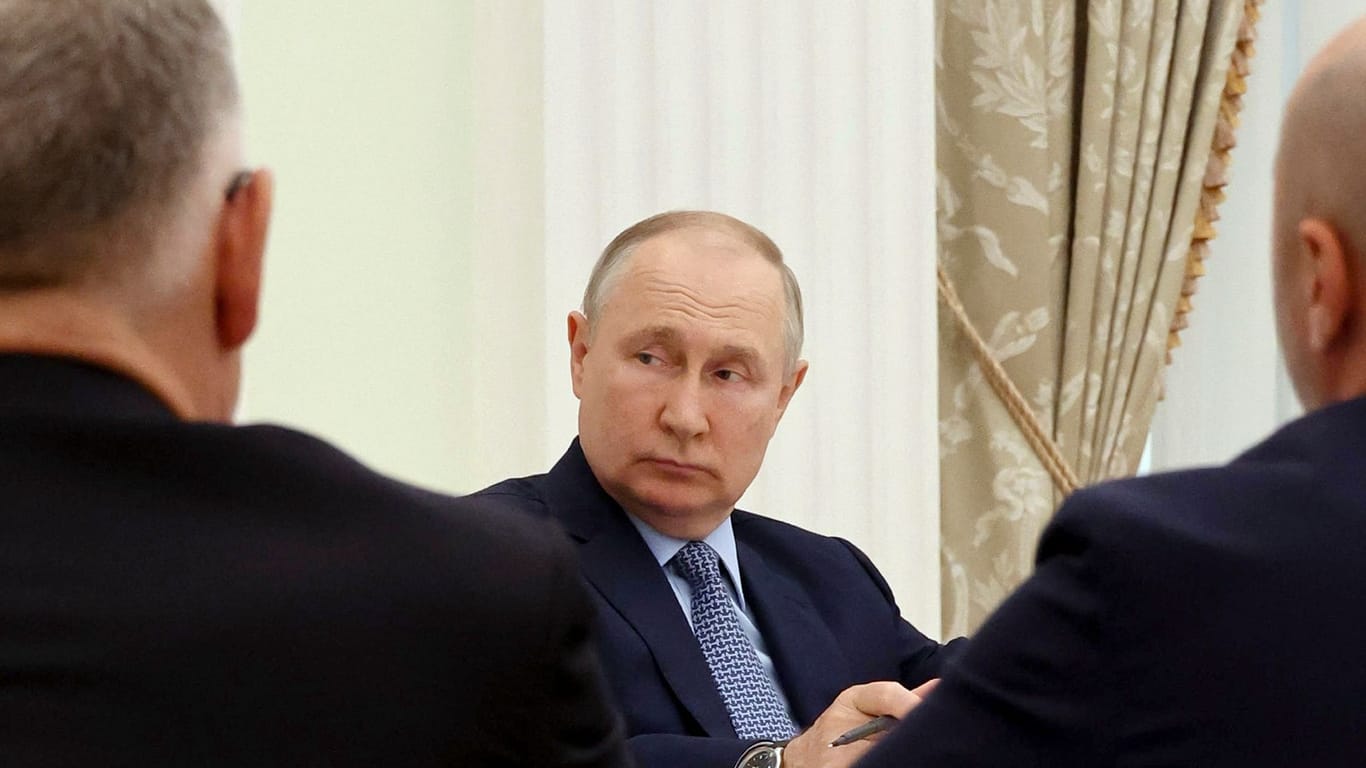 8. August 2023: Machthaber Putin bei einem Treffen im Kreml.